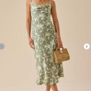 Mila Midi Dress in Sage Green